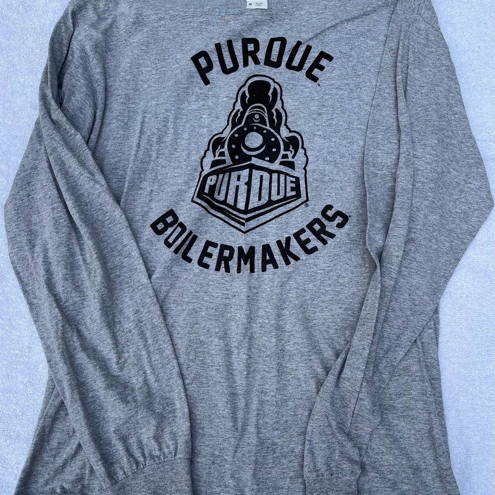 Gray Purdue Boilermakers Long Sleeve Shirt